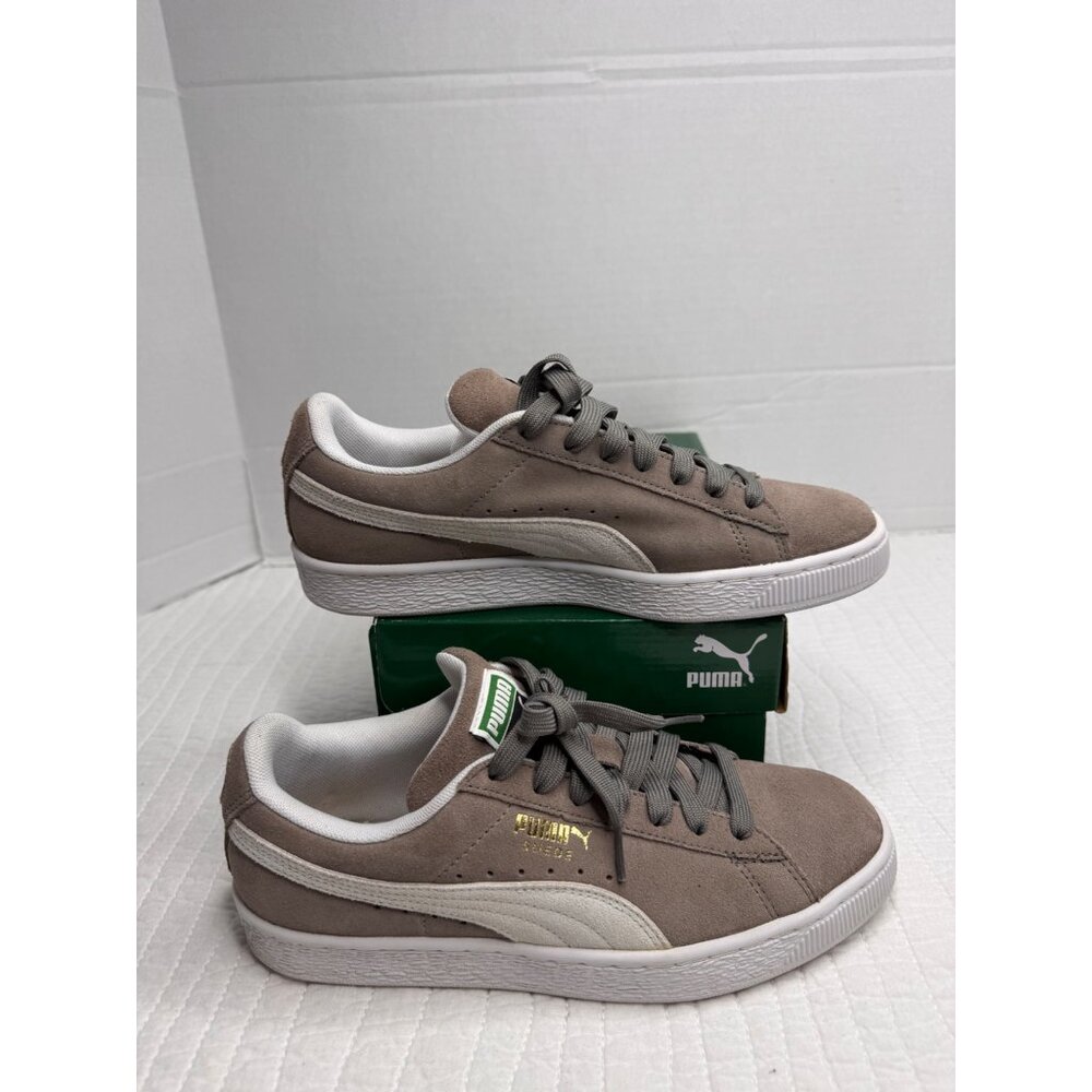 Puma Classic Suede Grey Leather Low Top Lace Up Sneaker Men 7